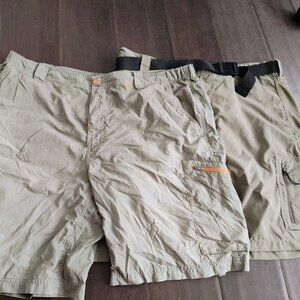 2 PAIRS OF COLUMBIA MENS HIKING SHORTS SIZE 40W